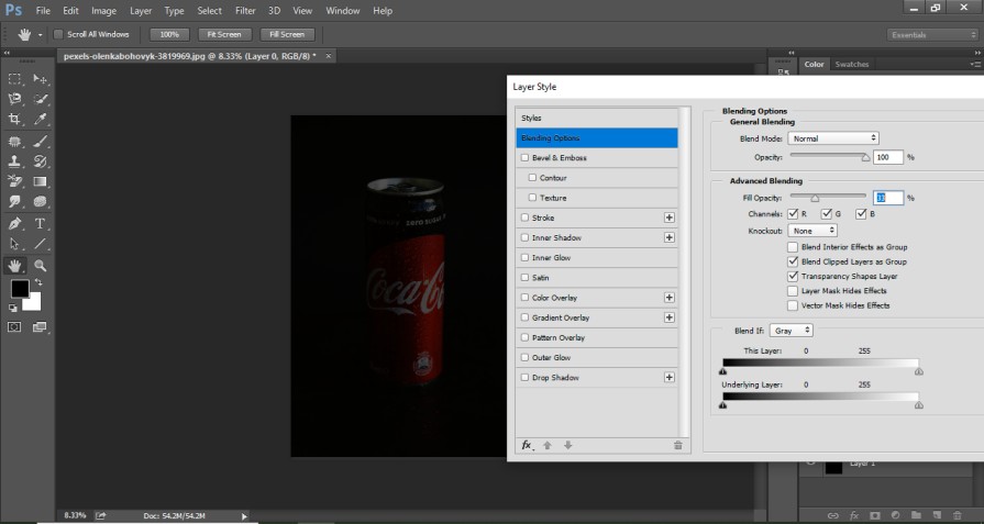 How To Change The Opacity Of An Image In Photoshop