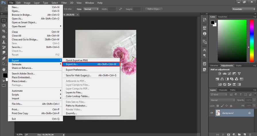 How To Save A Photoshop File As Jpeg